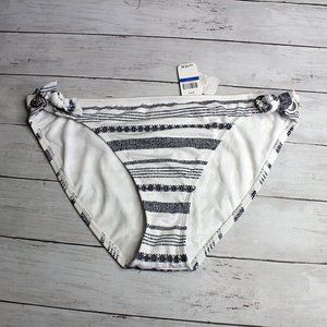 Tommy Bahama Women's Bikini Swim Bottoms Size XL White Black Stripe